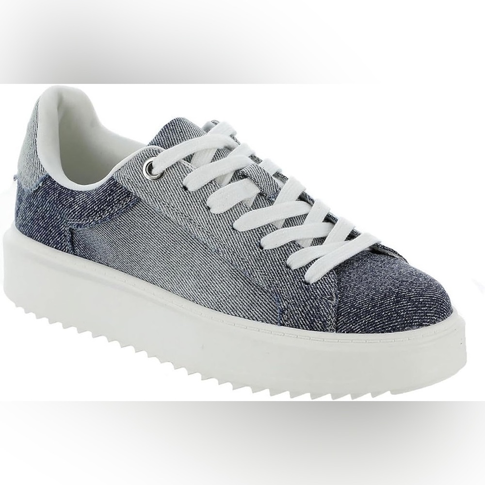 Steve Madden women’s Charlie Platform Sneakers Shoes Denim y2k Size‎ 7.5M Casual